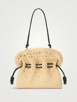 Loewe x Paula's Ibiza Medium Flamenco Raffia Clutch