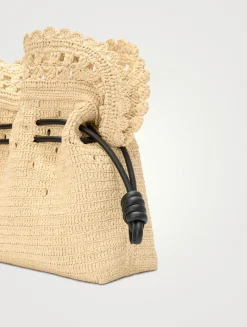 Loewe x Paula's Ibiza Medium Flamenco Raffia Clutch
