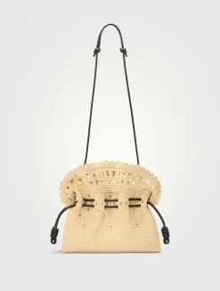 Loewe x Paula's Ibiza Medium Flamenco Raffia Clutch