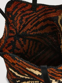 Loewe x Paula's Ibiza Medium Puzzle Fold Raffia Tote Bag