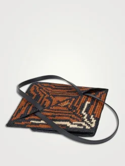 Loewe x Paula's Ibiza Medium Puzzle Fold Raffia Tote Bag