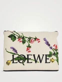 Loewe x Paula's Ibiza Medium Denim Pouch