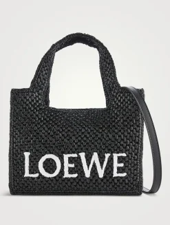 Loewe x Paula's Ibiza Mini Font Raffia Tote Bag