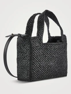 Loewe x Paula's Ibiza Mini Font Raffia Tote Bag