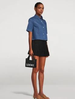 Loewe x Paula's Ibiza Mini Font Raffia Tote Bag