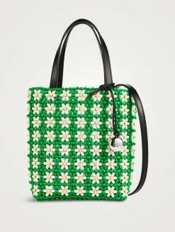 Loewe x Paula's Ibiza Mini Floral Beaded Tote Bag