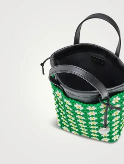 Loewe x Paula's Ibiza Mini Floral Beaded Tote Bag