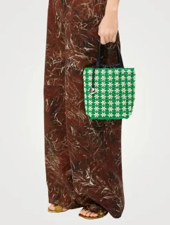 Loewe x Paula's Ibiza Mini Floral Beaded Tote Bag