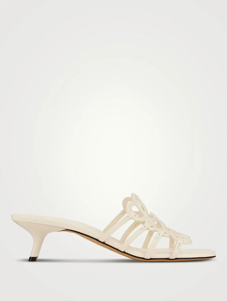 Loewe x Paula's Ibiza Petal Anagram Leather Mules