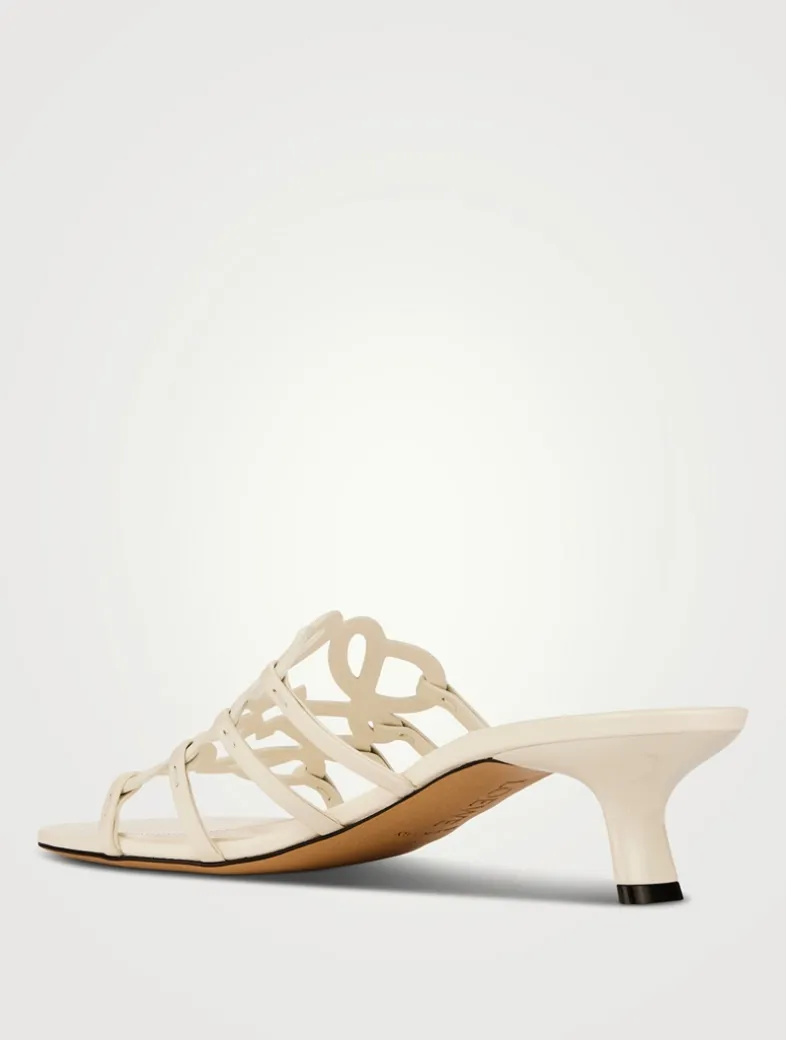 Loewe x Paula's Ibiza Petal Anagram Leather Mules