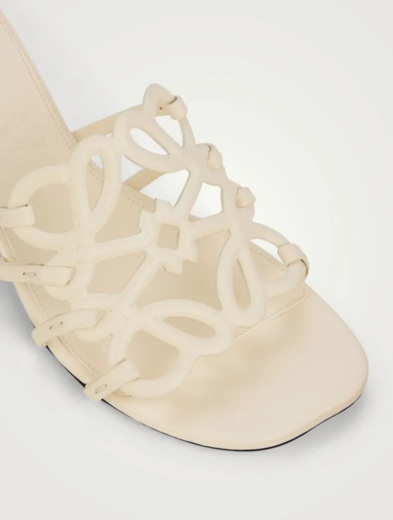 Loewe x Paula's Ibiza Petal Anagram Leather Mules