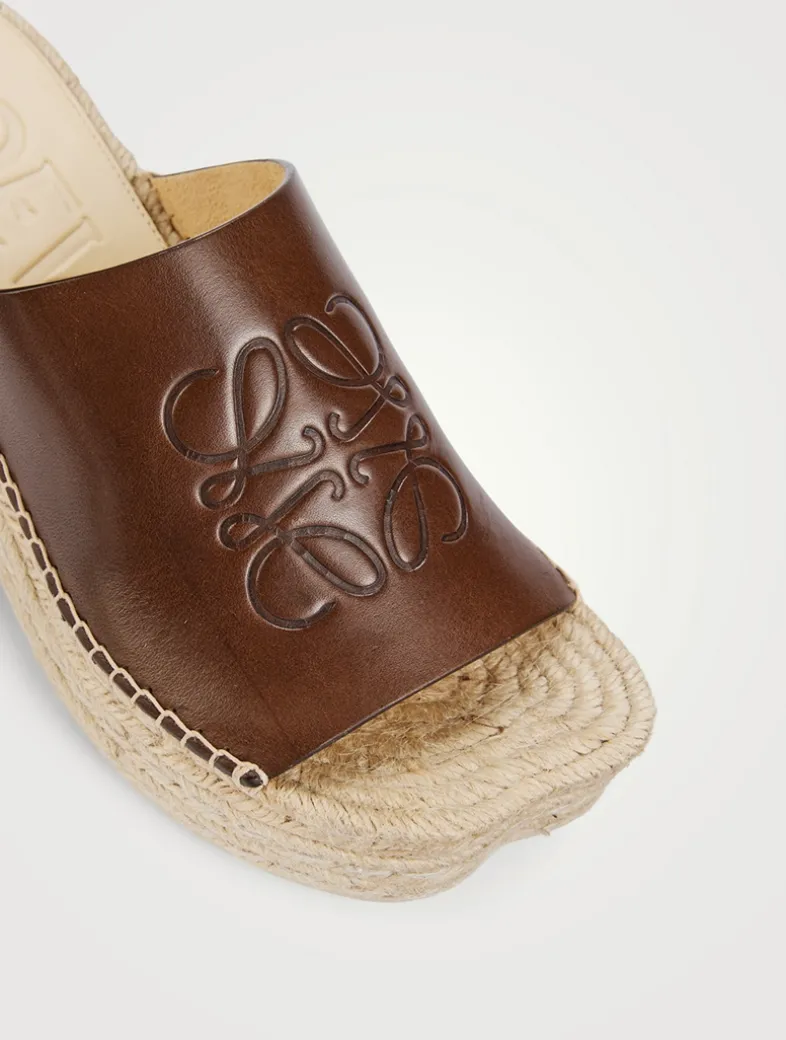 Loewe x Paula's Ibiza Petal Leather Espadrille Mules