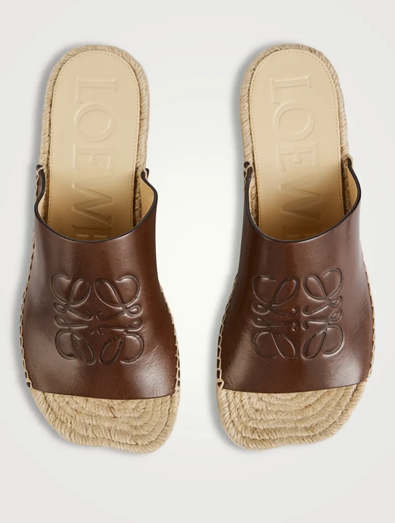 Loewe x Paula's Ibiza Petal Leather Espadrille Mules