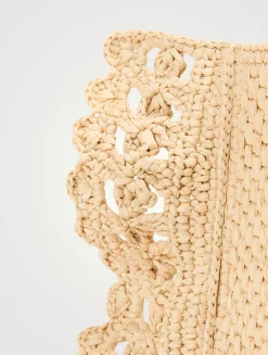 Loewe x Paula's Ibiza Small Loewe Font Raffia Tote Bag