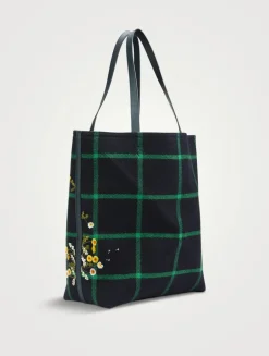 Loewe x Suna Fujita XL Puzzle Fold Tartan Tote Bag