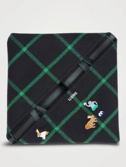 Loewe x Suna Fujita XL Puzzle Fold Tartan Tote Bag