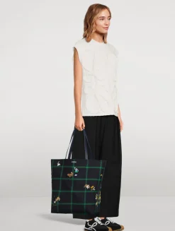 Loewe x Suna Fujita XL Puzzle Fold Tartan Tote Bag
