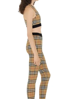 Logo Detail Vintage Check Bra Top