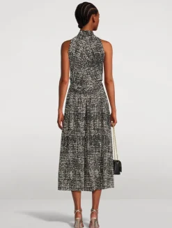 Lola Printed Crêpe Midi Dress