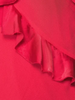 Lomina Ruffled Silk Slip Dress