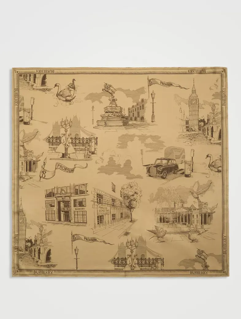 London Landmarks Silk Scarf