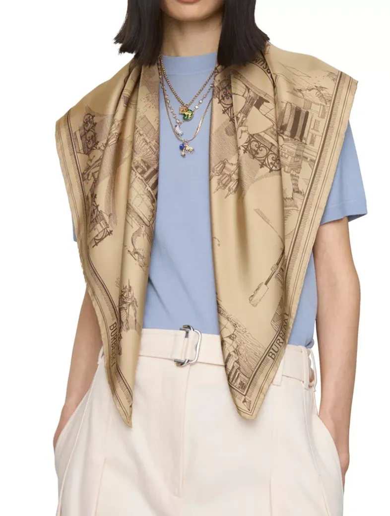 London Landmarks Silk Scarf