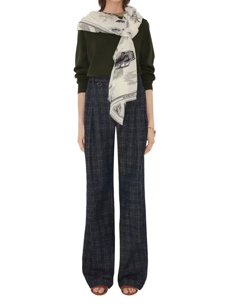 London Landmarks Wool Silk Scarf