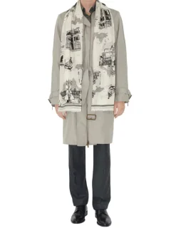 London Landmarks Wool Silk Scarf