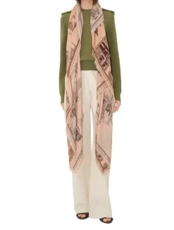 London Landmarks Wool Silk Scarf