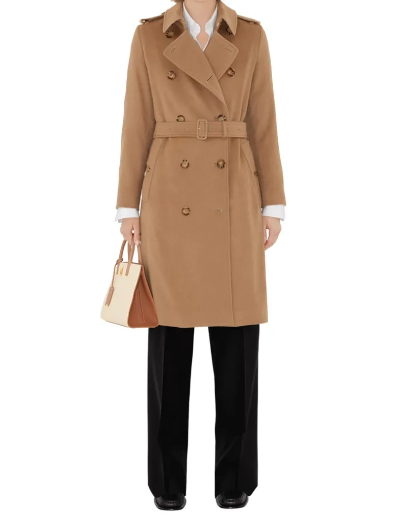 Long Cashmere Blend Kensington Trench Coat