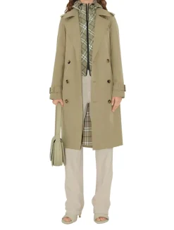 Long Gabardine Trench Coat