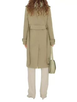 Long Gabardine Trench Coat