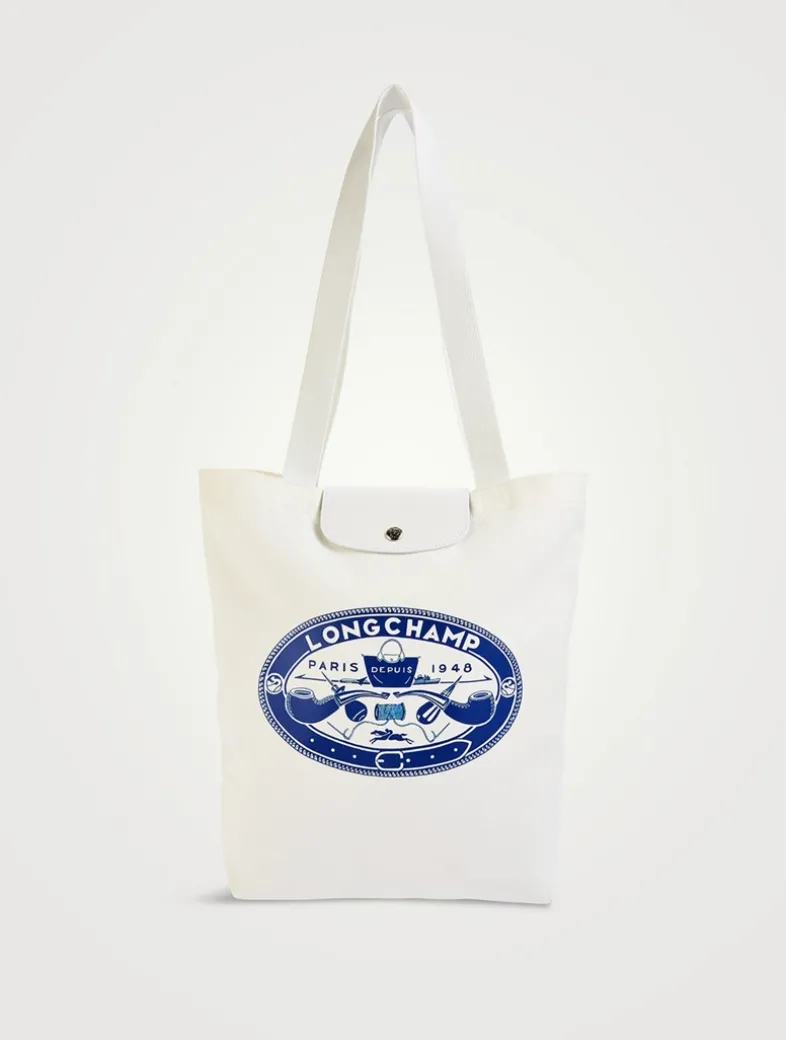 Longchamp x Constantin Riant Medium Le Pliage Collection Canvas Tote Bag