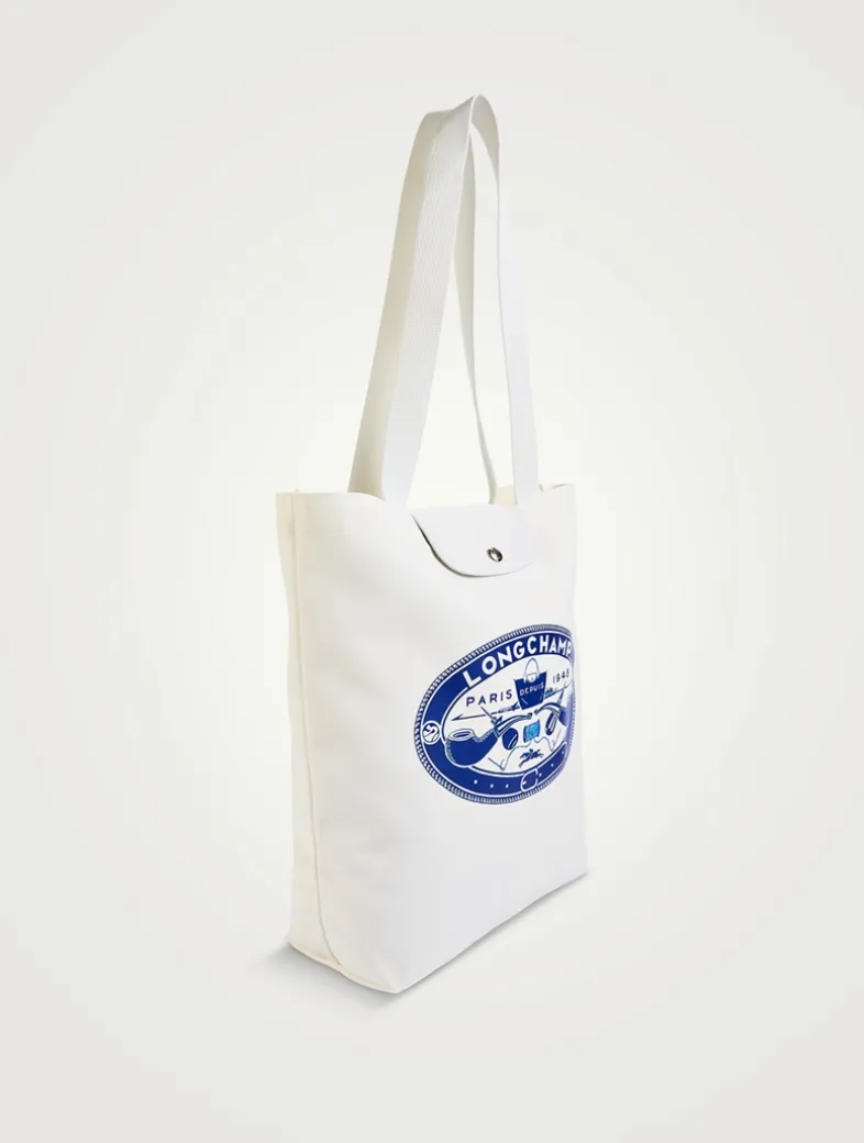 Longchamp x Constantin Riant Medium Le Pliage Collection Canvas Tote Bag