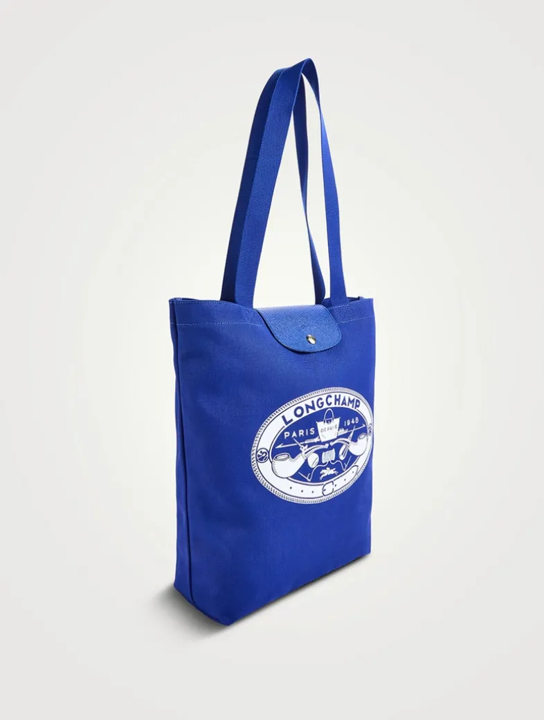 Longchamp x Constantin Riant Medium Le Pliage Collection Canvas Tote Bag