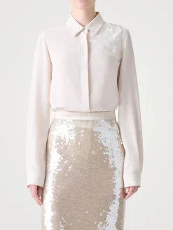 Long-Sleeve Shirt With 3D Anemone Appliqué