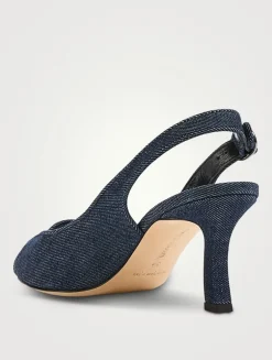 Lonike Denim Slingback Pumps