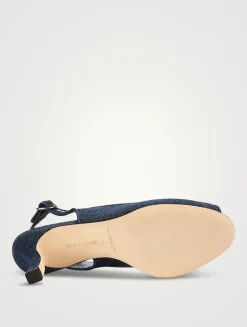Lonike Denim Slingback Pumps