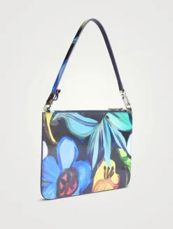 Loubi54 Leather Shoulder Bag In Flower Print
