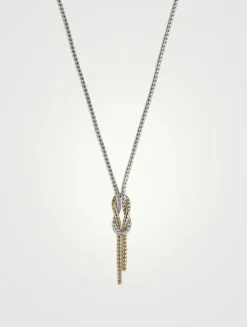 Love Knot 14K Gold And Sterling Silver Y Necklace