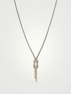 Love Knot 14K Gold And Sterling Silver Y Necklace