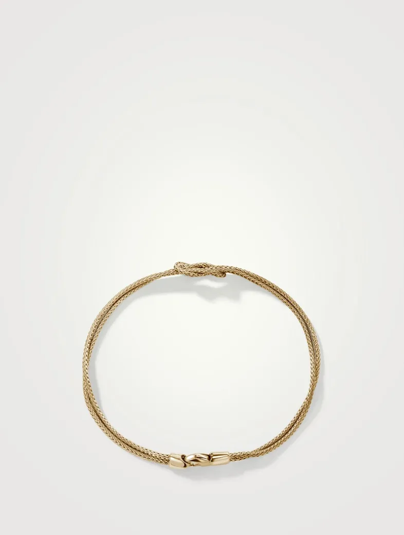 Love Knot 14K Gold 3.6mm Chain Bracelet