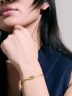 Love Knot 14K Gold 3.6mm Chain Bracelet