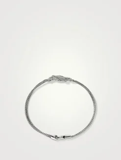 Love Knot Sterling Silver Bracelet With Diamonds