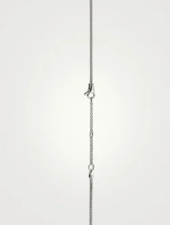 Love Knot Sterling Silver Y Necklace With Pavé Diamonds