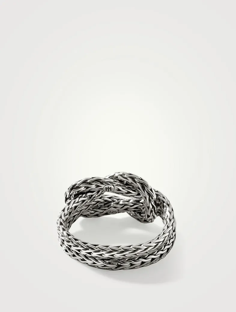 Love Knot Sterling Silver Chain Ring