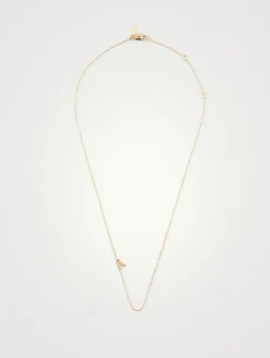 Love Letter 14K Gold A Necklace With Diamond