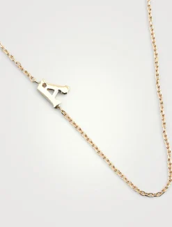 Love Letter 14K Gold A Necklace With Diamond