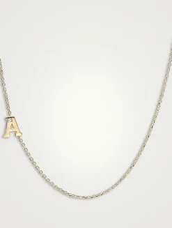 Love Letter 14K Gold A Necklace With Diamonds