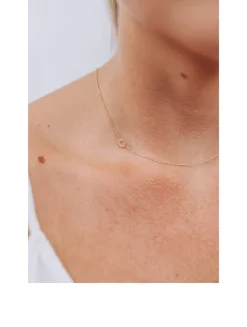 Love Letter 14K Gold C Initial Pavé Diamond Necklace